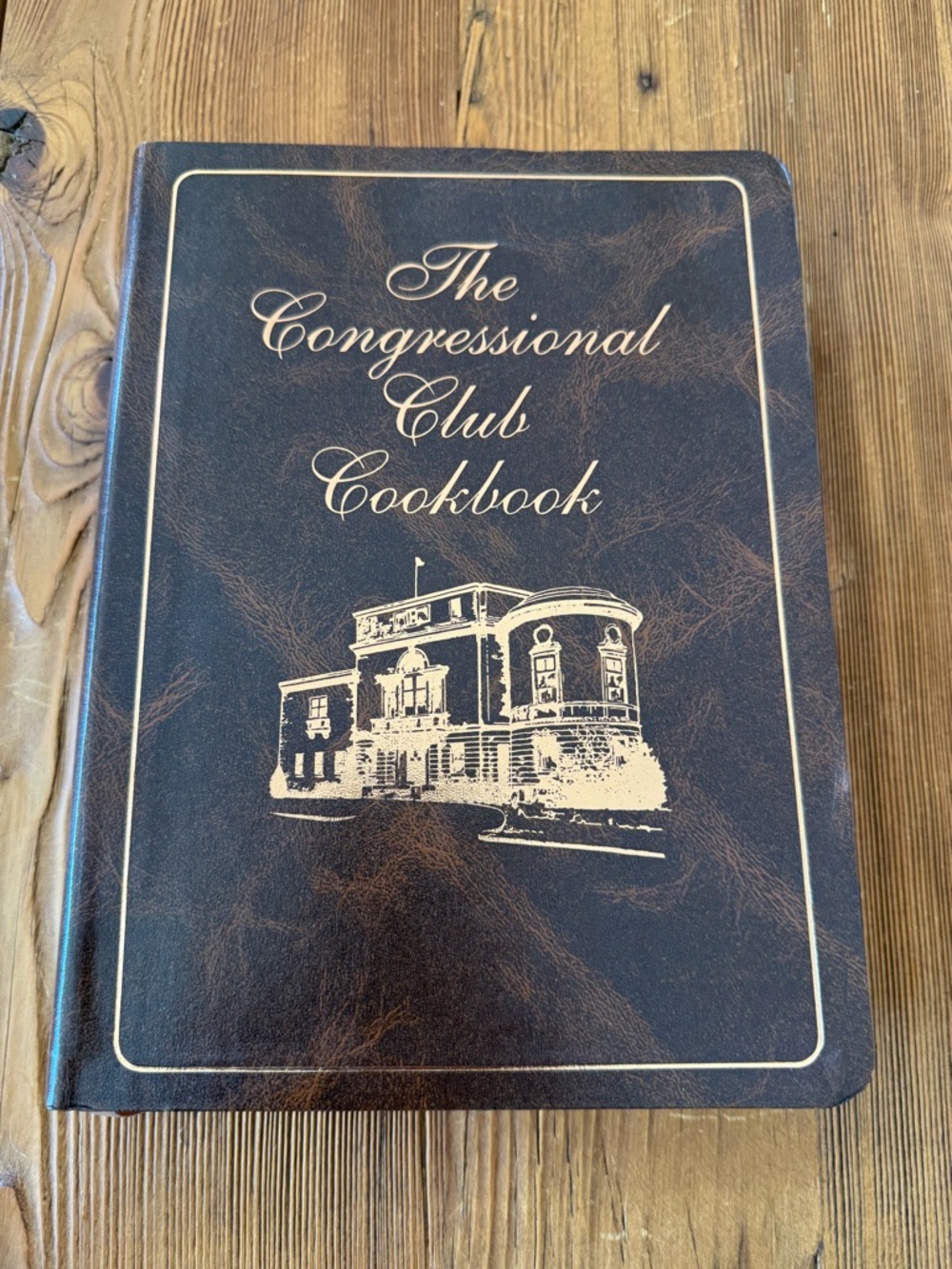 The Congressional Club Cookbook 2005- Brown Faux Leather Cover-Like new!